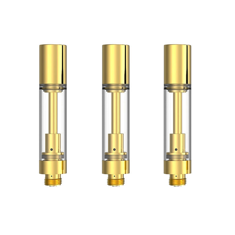 Wholesale 510 Empty Gold THC Cartridges With 0.5mL 0.8mL 1.0mL Option